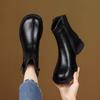 Short boots autumn new boots thick heel middle heel fashion boots large size western boots