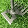 8-Tooth Manganese Steel Dual-Purpose Hoe with Rubber Handle for Weeding Digging And Loosening Soil-Household Garden Farming To