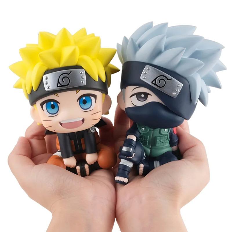 Naruto Shippuden Action Figure Car Ornament Sasuke Itachi Kakashi Chibi Model Dashboard Decor Gift
