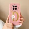Cases For OPPO Realme12 12x 5G Elegant Rose Letter Soft Liquid Silicone Lens Protective Back Covers For Realme 12 X Bumper Funda