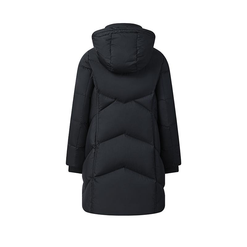 Fila Heritage Casual Outdoor Warm Lightweight Padded Mid-Length Hooded Jacket Women Jacket Legendary-Blue F11W548913FNV