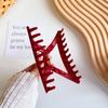 Fashionable Versatile Red Big Hair Claw Clip Ideal For Everyday And Events Special