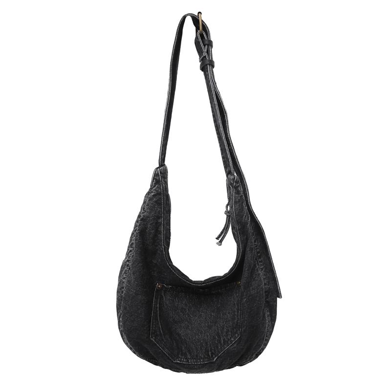 Fashi Blue Denim Shoulder Bags For Women Korea Style Canvas Casual Crossbody Bags 2026 New Pastoral Cloth Female Packages