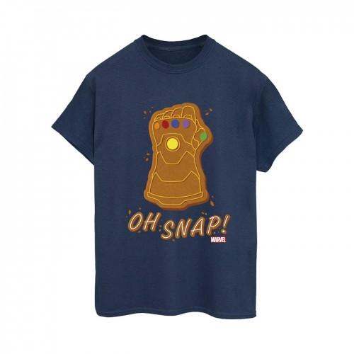 Marvel Womens/Ladies Thanos Oh Snap Cotton Boyfriend T-Shirt