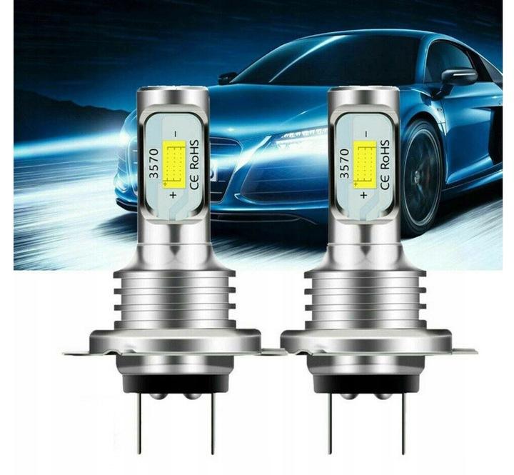 2X Żarówki Led H7 Bardzo Mocne 4000Lm 6500K 1:1 Canbus 50000H 80W Dc 12-24V