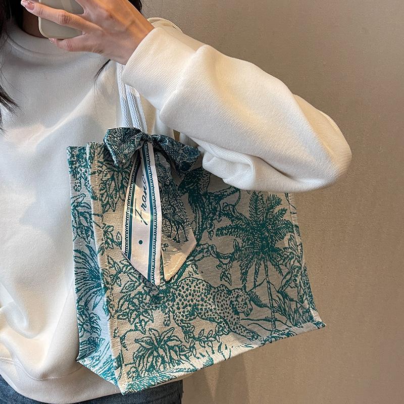 Large Capacity Commuting Tote Bag Fashionable Shoulder Bag Women Ins Mommy Bag College Student Class Handbag