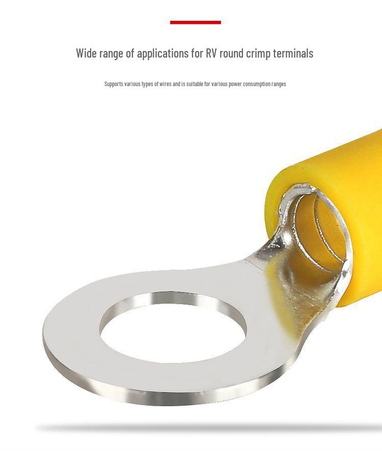 DELIXI Pre-insulated O-type Circular Silver-plated Copper Core Crimp Terminal