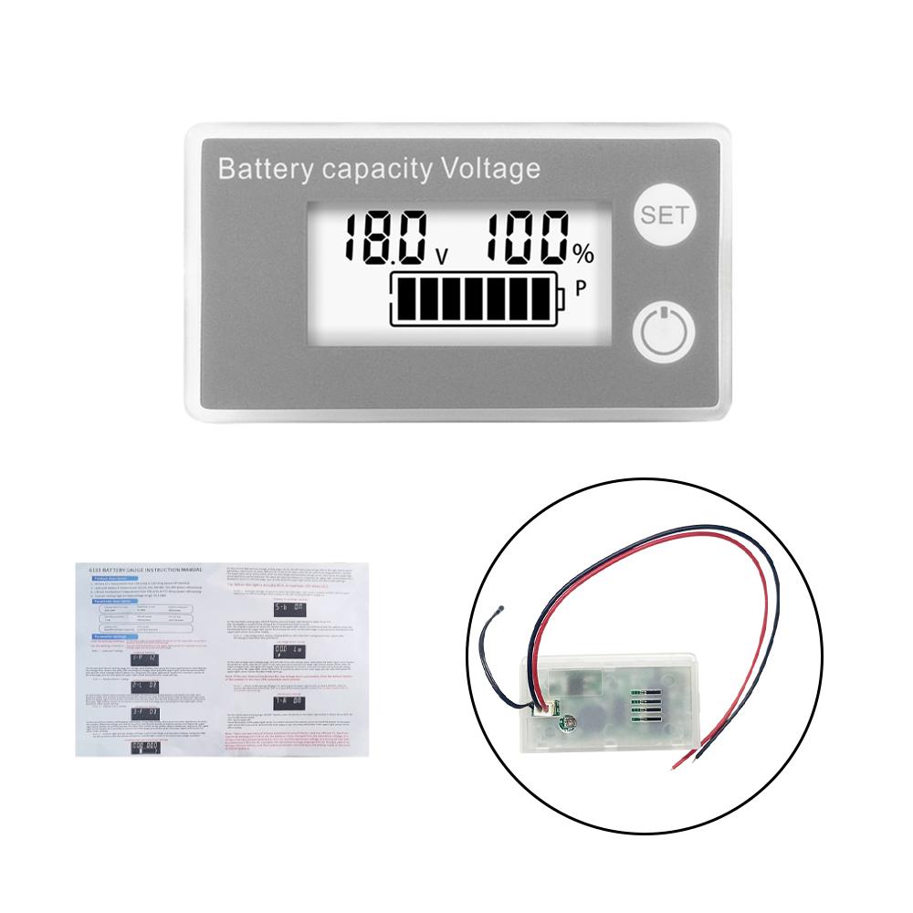 DC 8-100V LCD Digital Voltage Meter Battery Capacity Indicator 6133A 12V, 36V, 48V, 60V, 72V, 84V