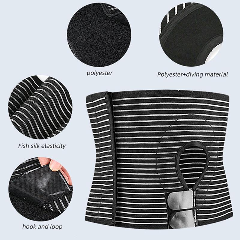 Ostomy Hernia Belt Stoma Support Wraps Ostomy Belt Unisex Ostomy Hernia Support Belt Abdominal Binder Brace For Men Women Black