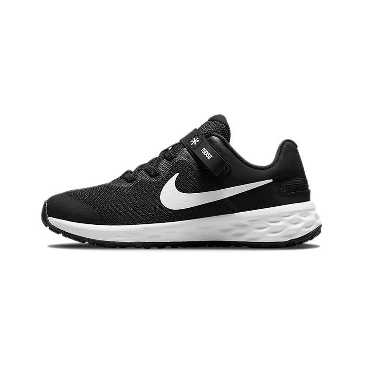 New Nike REVOLUTION 6 FlyEase Low Top Kids' Running Shoes Black White Children Aged 3 7 Years Old DD1114-003