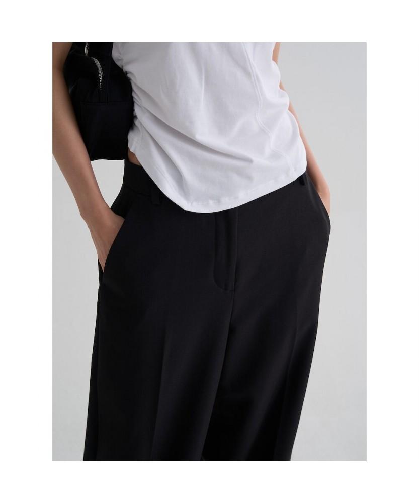 8SECONDS July Daily Straight Slacks (Basic) Black