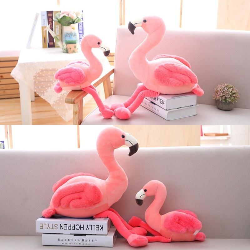 Flamingo Plush Toy Pillow Cushion For Kids Soft And Cuddly, Short Plush Fabric, Pink, 25cm/35cm/50cm