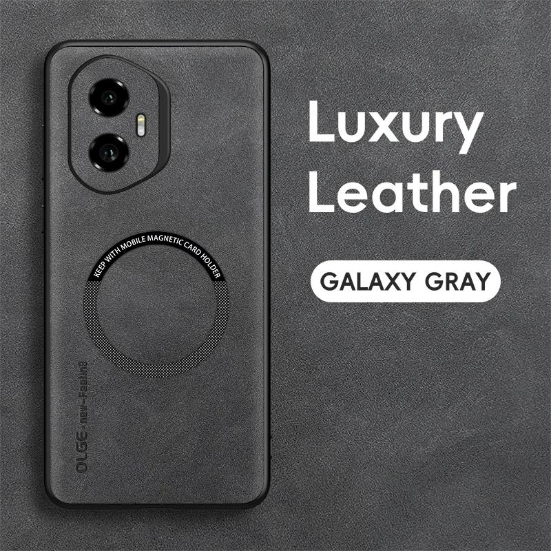 For Honor 300 300 Pro 300 Ultra Fine Hole Sheepskin Magnetic TPU Soft Edge Anti-Drop Anti Fingerprint Phone Case