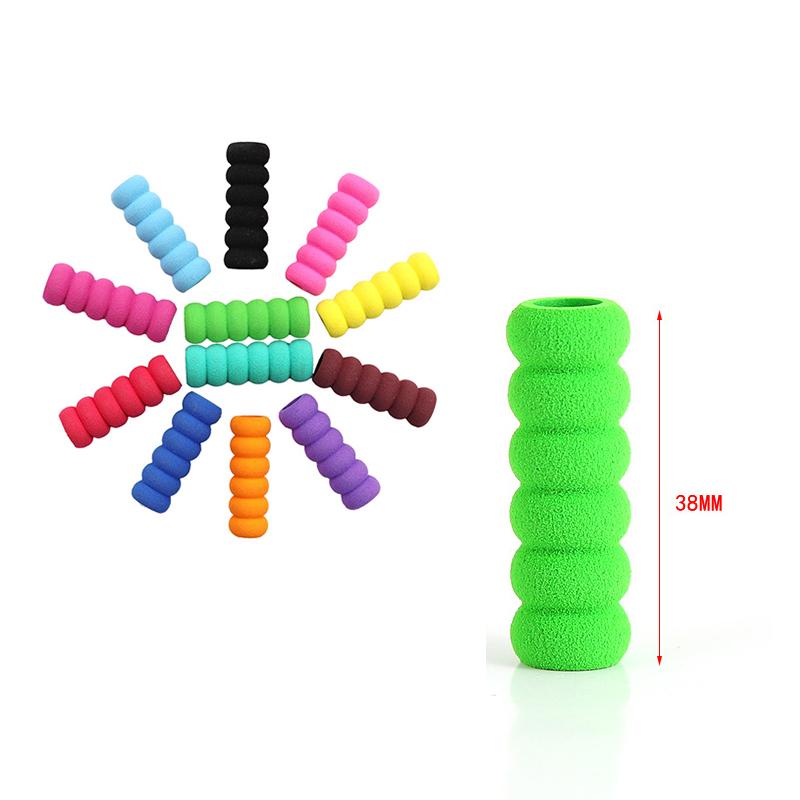 12pcs Random Color Cute Soft Cushioning Foam Pencil Case Portable Touch Pen Handle Case Anti Slip Anti Scratch Protective Case