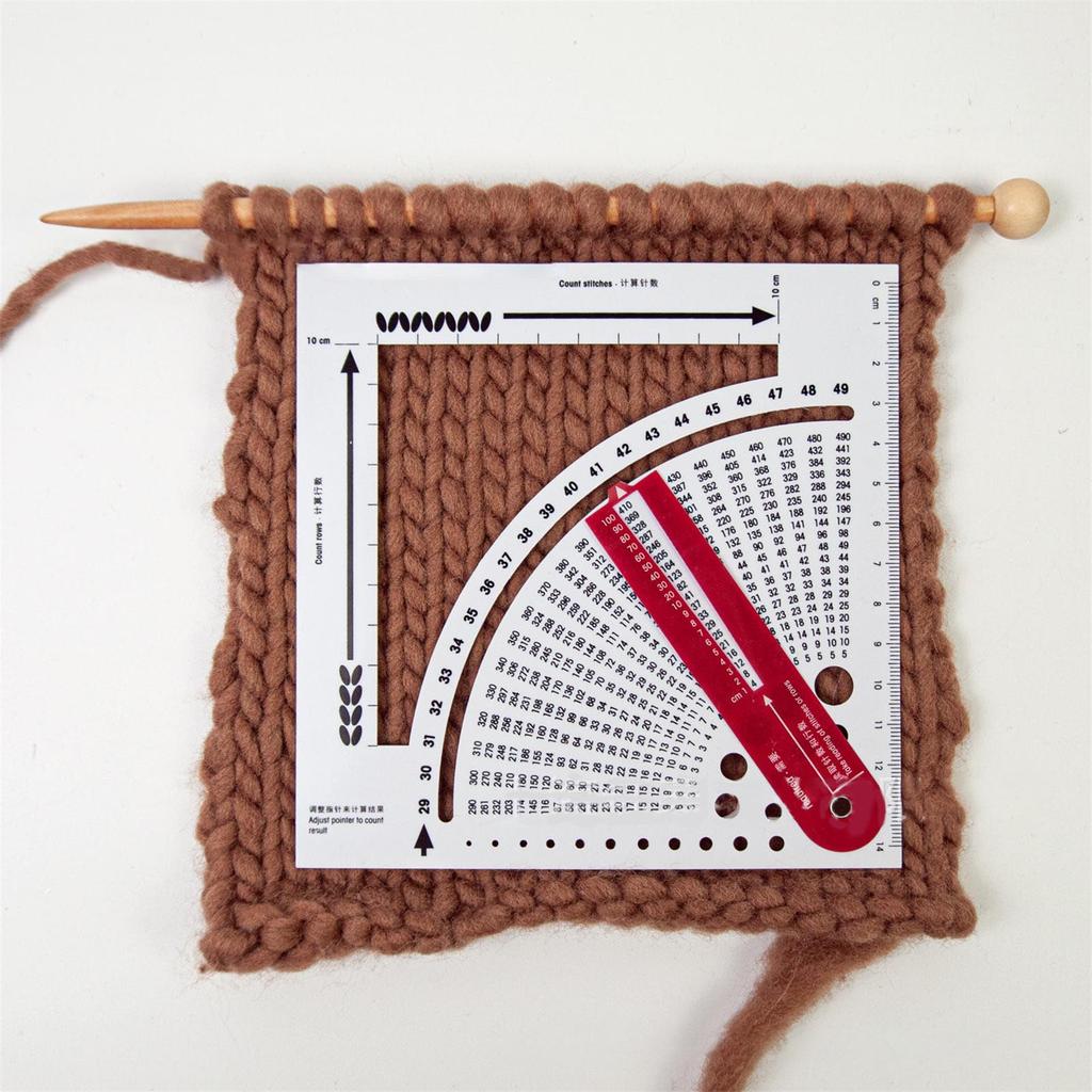 Knitting Gauge Converter Knitting Stitch Calculator Counting Frame Ruler Big Eye Needle Knitting Tool Sweater Crochet