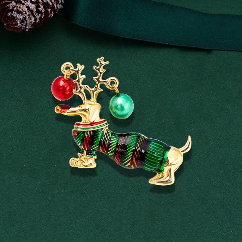 Mistletoe Wreath Christmas Elk Breastpin Snowflake Merry Christmas Decor  Xmas