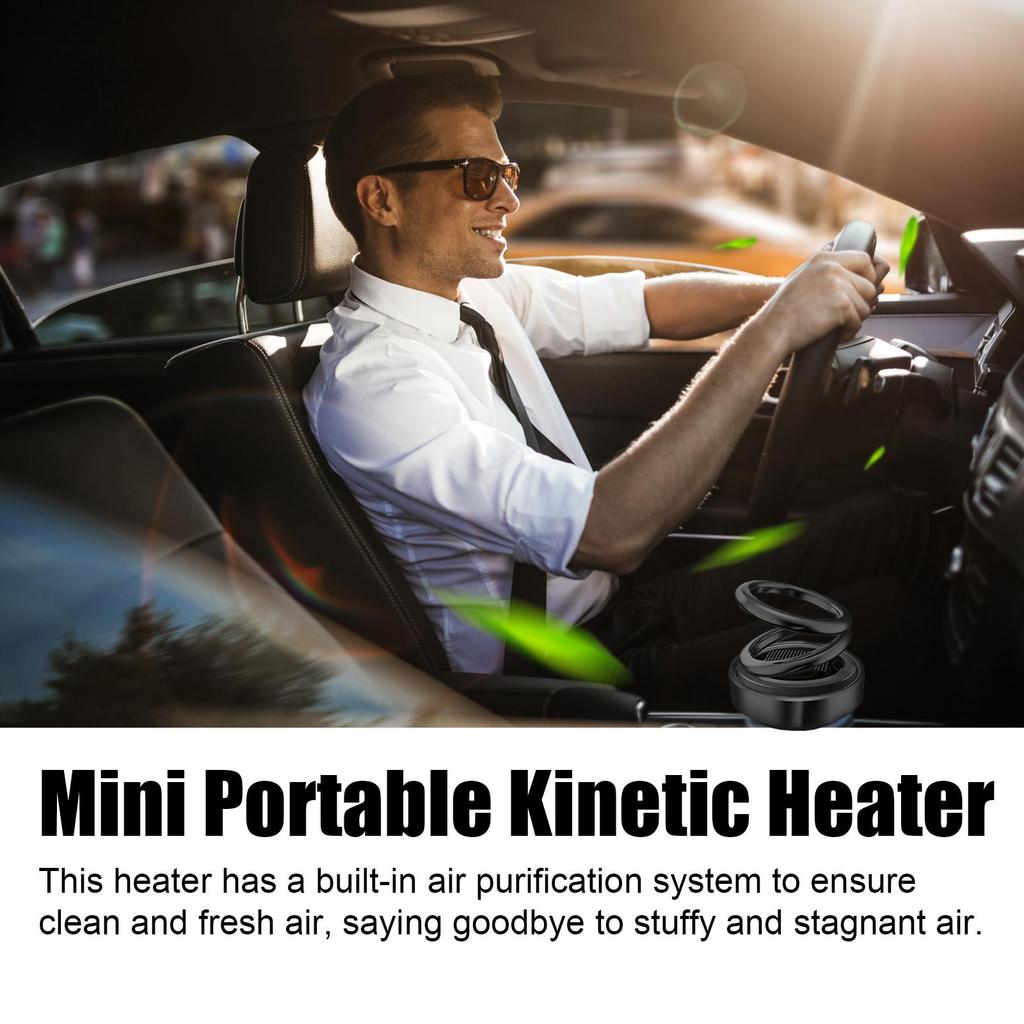Rayhong Portable Mini Solar Vibration Car Fan Wireless Interior Air Circulation Device Winter Auto Decor & Accessory 1pcs