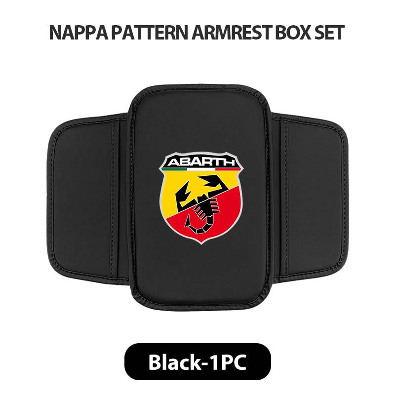 For Abarth Car Armrest Mat Center Console Leather Protection Cushion FR FIAT 500 Doblo Tipo Panda Ducato Punto Stilo