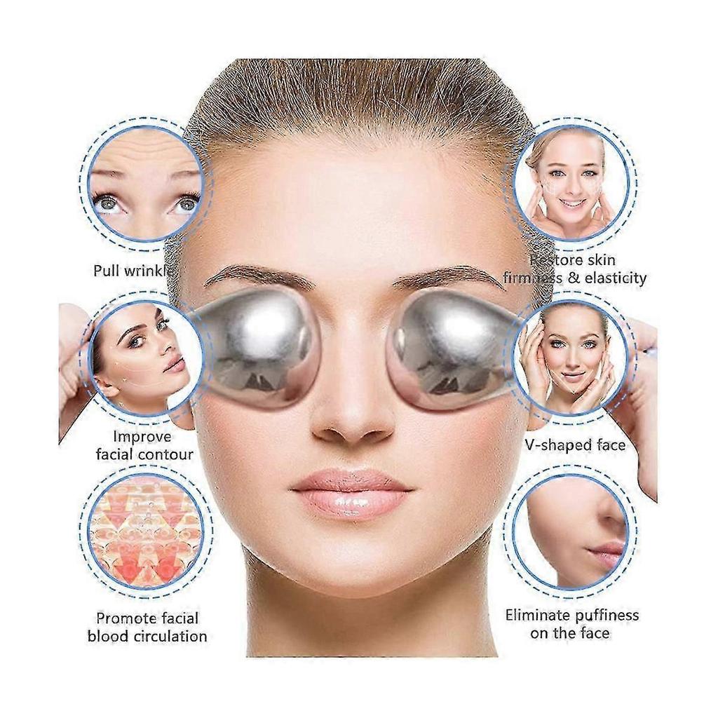 unique Ice Globes Spoon Massager Facial Skin Care Freeze Tool Stainless Steel Face Beauty Roller Cooling Massage Spa Ball