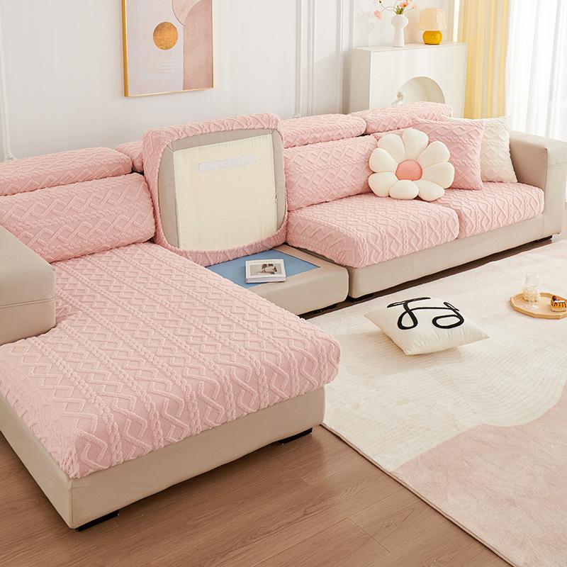 Plush Winter Elastic Sofa Cover All-inclusive All-season Cushion Thickened Lazy Sofa Cover Cushion