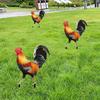 Gartenstab Doppelseitiger Druck Ebene Design Acryl Niedliches Hähnchen Rasenstecker Statue Hof Kunst Dekoration Heimdekor
