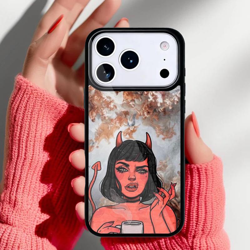 Devil Angel Phone Case for iPhone 17 16 15 14 13 Pro Max Back Cover for 12 11 Pro Coque