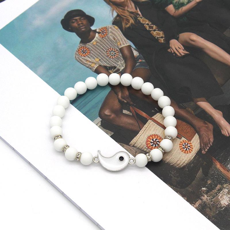 Tai Chi Dragon Totem Alloy Bracelet & Necklace Set - Handmade Braided Design