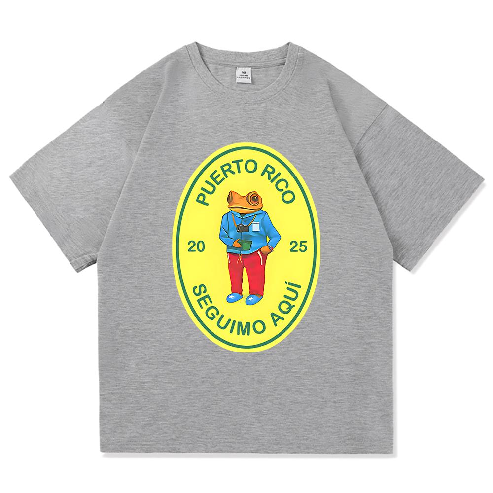 Bad Bunny T Shirt 2025 Fashion Men/Women Vintage Funny Frog Debí Tirar Más Fotos T-Shirt