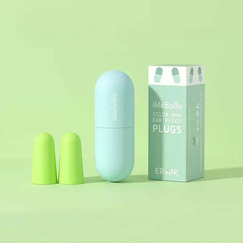 

Capsule earplugs for sound isolation and sleep, specifically for noisy dormitories, noise reduction, lipstick-shaped earplugs зелений