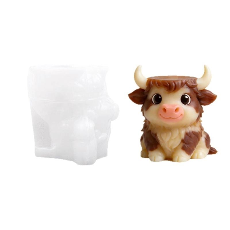 

Short Tail Cow Silicone Molds For Making Candle Cup Pencil Holder Gypsum Flowerpots Storage Container Resin Casting 1