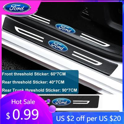Car Sticker Ford Car Front Rear Door Threshold Anti Scratch Stickers for Ford S MAX Kuga Mondeo Focus Fiesta Explorer Fusion Edg