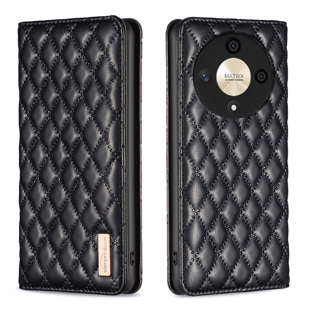 BINFEN COLOR BF Style-16 For Honor X9b 5G/Magic6 Lite 5G Leather Case Card Slot Stand Phone Cover