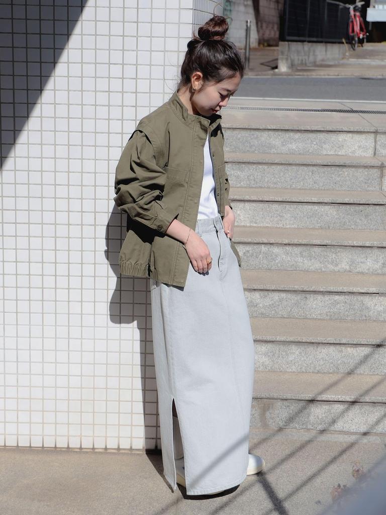 B:MING LIFE STORE by BEAMS Women's 2-Way Military Blouson (Sizes S-M) in OLIVE M