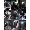 Gear Shift Knob Cover Black Leather + Red Stitch for