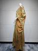 2023 Frühling Chiffon Gürtel Langes Robenkleid mit Heißfolienprägung für Muslimische Frauen
