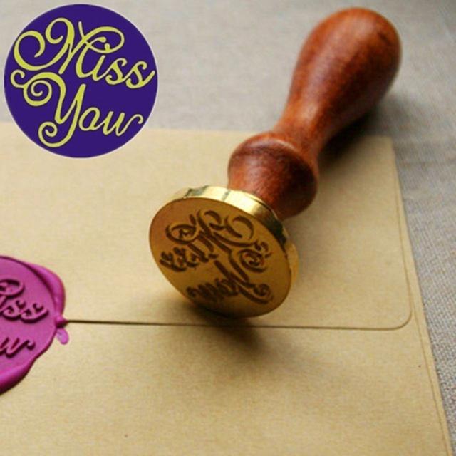 Unique Wood Handle Wax Seal Stamp Wedding Custom/Greetings Envelope Seal Scrapbooking Greetings Wax Seal Stamps