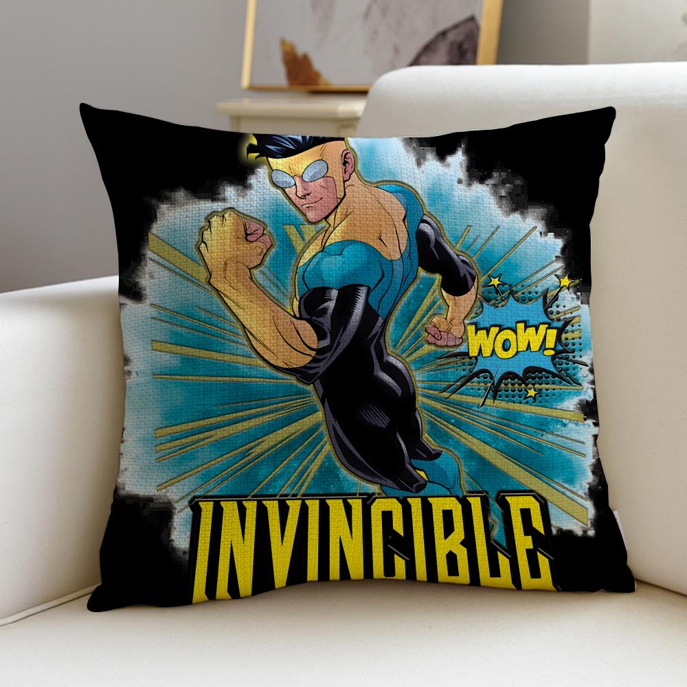 Bold IInvincibleS Cushion Cover Breathable and Skinfriendly Linen Pillowcase Square Removable and Washable Cushion