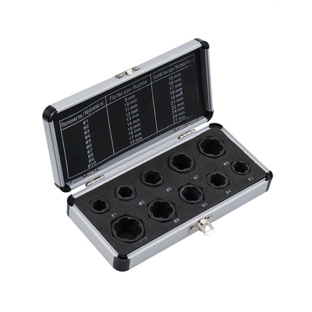 Ten-Piece Nut & Bolt Extractor Set