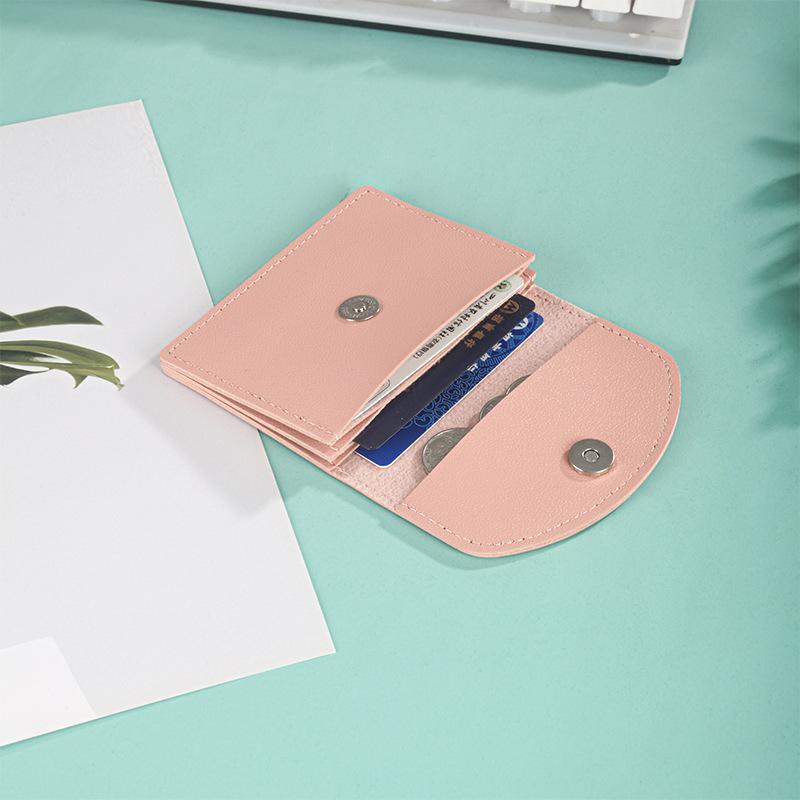 New Women's Wallet, Solid Color Bag, Card Bag, Women's High-end Sense of Small, Simple and Trendy Coin Purse Bag