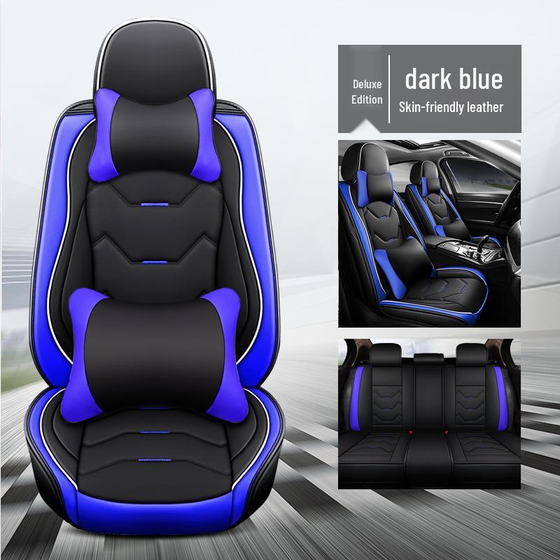 2022 Cartoon Mouse Leather Car Seat Covers - Universal, Four Seasons Full Wrap Set
