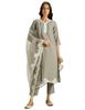 Kaari Roman Silk Womens Kurta Set KAAAW24WSKD-78860 Ghazal Grey