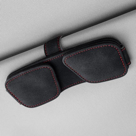 Car Glasses Clip Magnetic Double Clip for Car Sun Visor Easy Install Auto Sunglass Holder Organizer for SUV Sedan Truck Holds 2 Pairs Glasses Cards