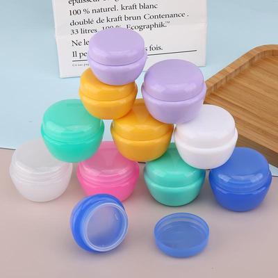 Mehrfarbige Pilzbox Cremetiegel: 5g, 10g, 20g, 30g, 50g Kunststoff-Kugelapplikator Kosmetische Reiseflasche