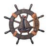 Wall Art Decor Handcraft Boat Rudder Wooden Ship Steering Wheel Wall Sculpture for Bedroom Housewarming Restaurant Farmhouse Bar