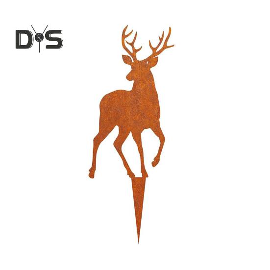 4 Teile/satz Weihnachten Baum Garten Stecker Wetter-proof Heavy Duty Outdoor Terrasse Hof Rasen Metall Elch Silhouette Zeichen Spike Stick dekoration Ornament