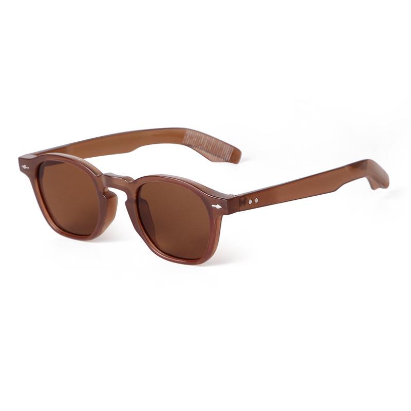 High Quality Retro Timeless High End Designer Style Riveted Square Shaped Female For Both Male Sun Glasses Tortoiseshell