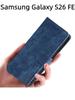 For Samsung Galaxy S26 FE Flip Case RFID tection Dual-Layer Card Slot Soft Silicone External Leather Stand Holder Flip Cover