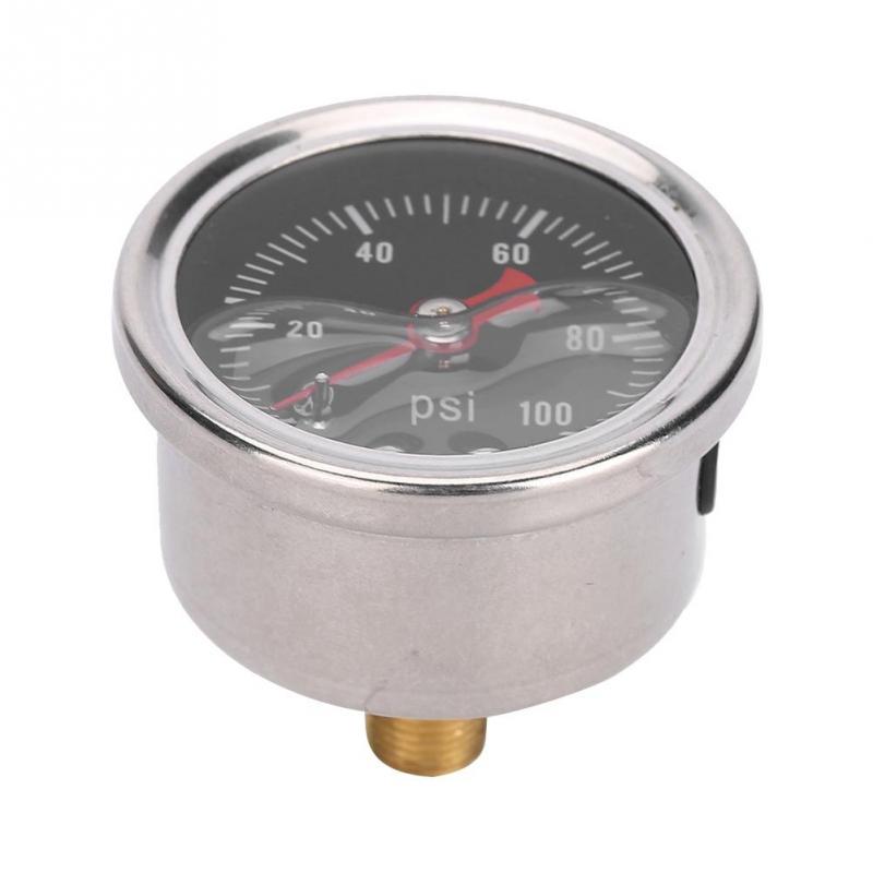 Buy 0-100 PSI/bar Universal Car Fuel Pressure Regulator Gauge Liquid ...