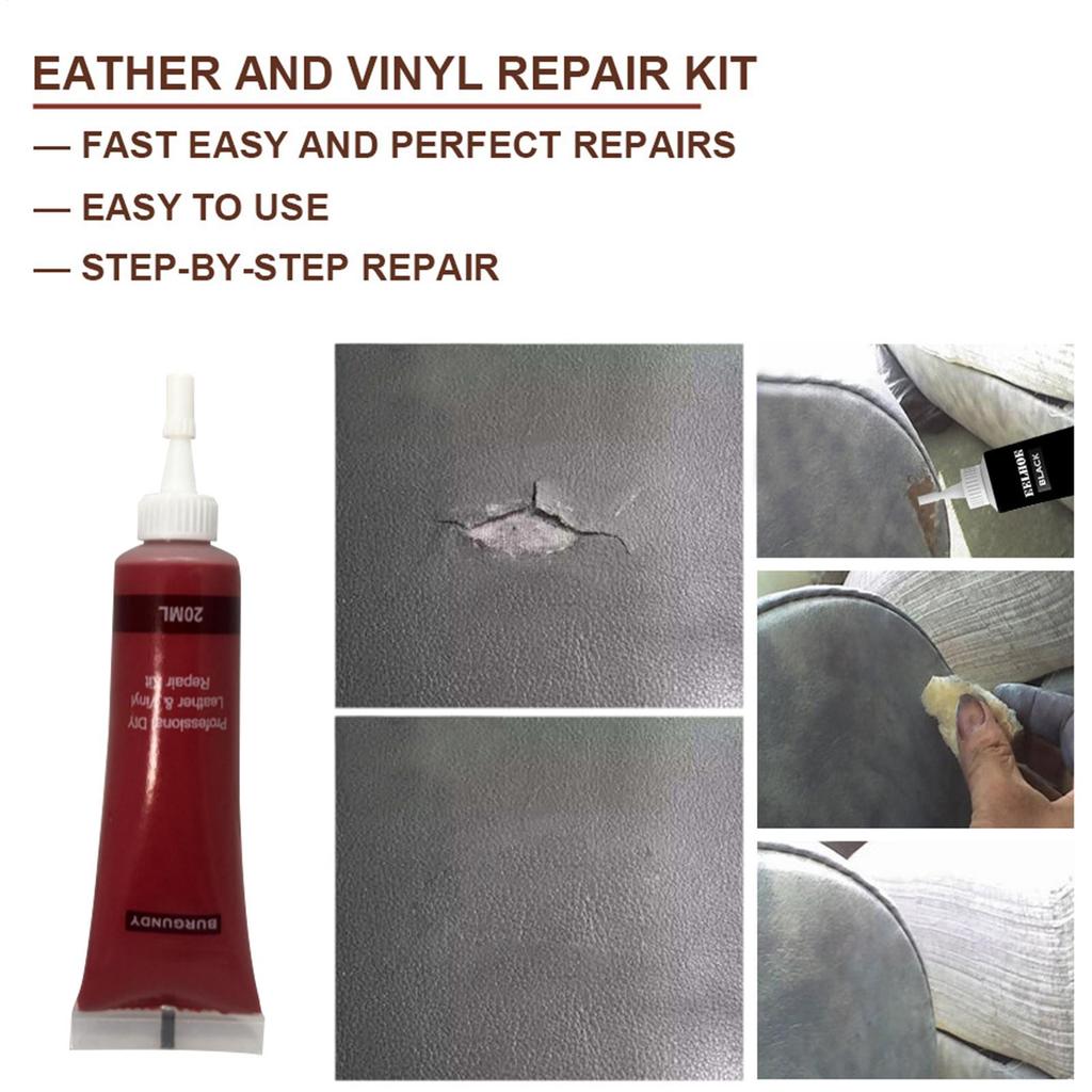 20ml Vinyl And Leather Repair Compound Leather Color Restorer Applicator Repair Recolor Renew Leather Vinyl Sofa Purse
