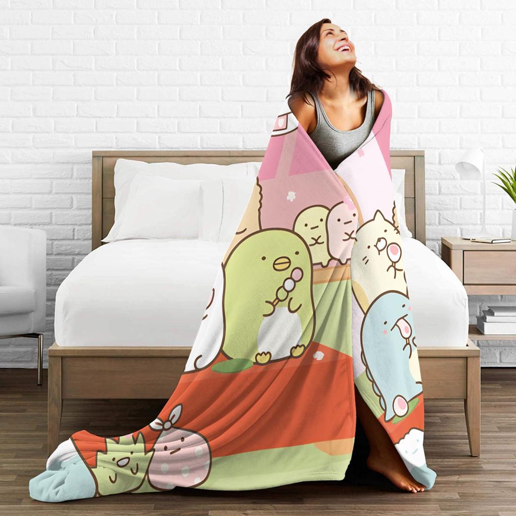 Sumikko Gurashis Blankets Quality Soft  Throw Blanket Winter Children Living Room Pattern Bedspread